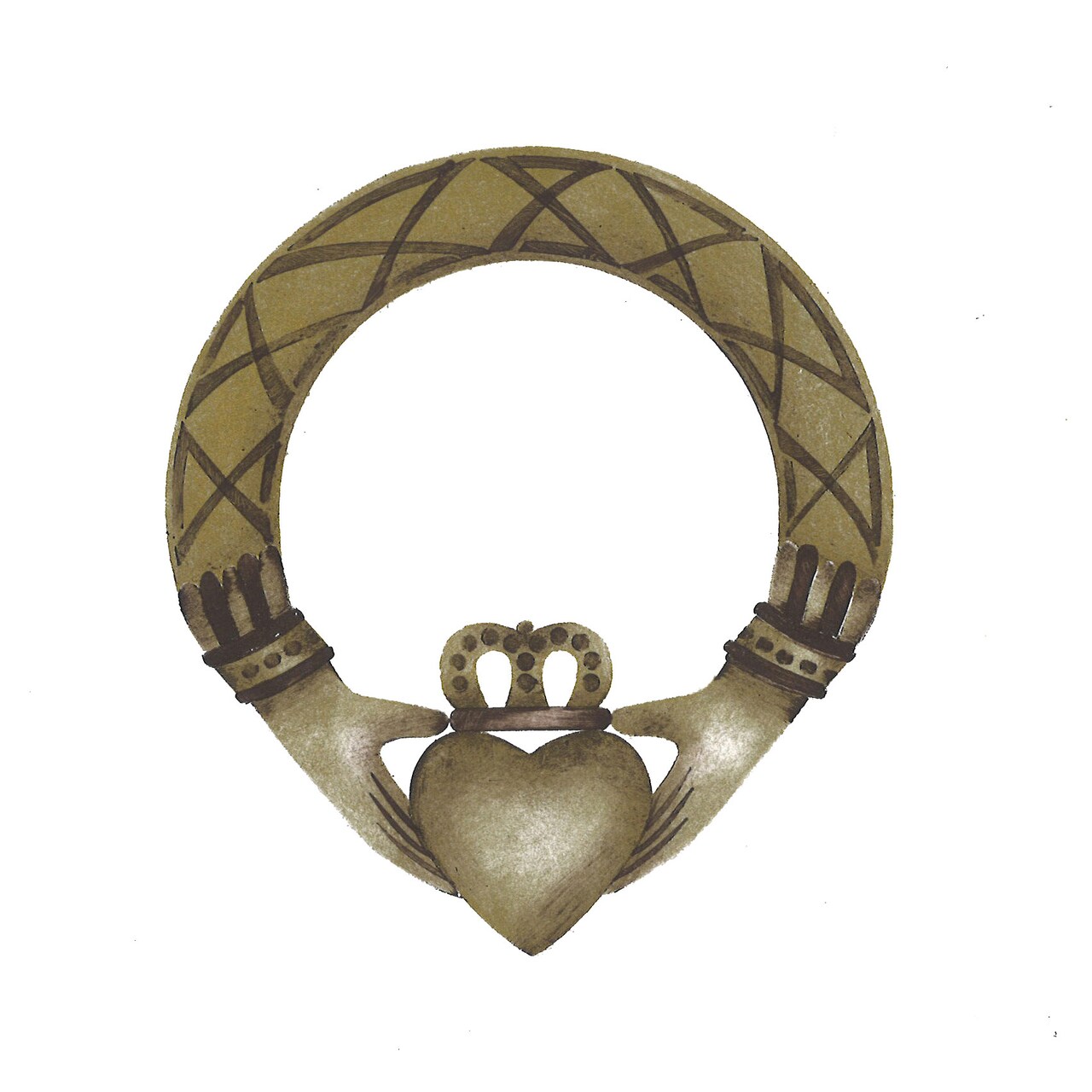 Claddagh Craft Stencil | 3080 by Designer Stencils | Reusable Art Craft Stencils for Painting on Walls, Canvas, Wood | Reusable Plastic Paint Stencil for Home Makeover | Easy to Use & Clean Art Stencil